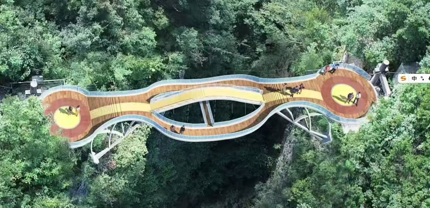 Visual study of a curved steel project