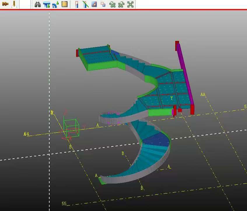 Tekla stair and connection detailing